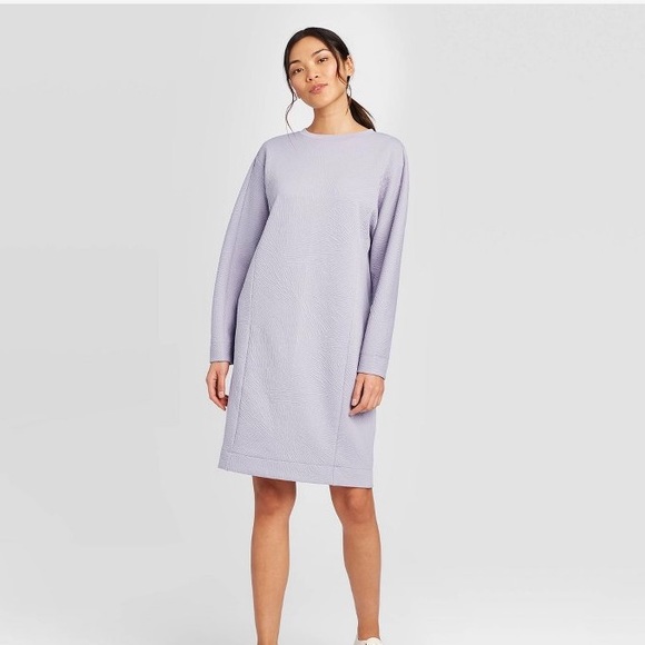 Prologue Dresses Lilac Gray Textured Long Sleeve Dress Poshmark